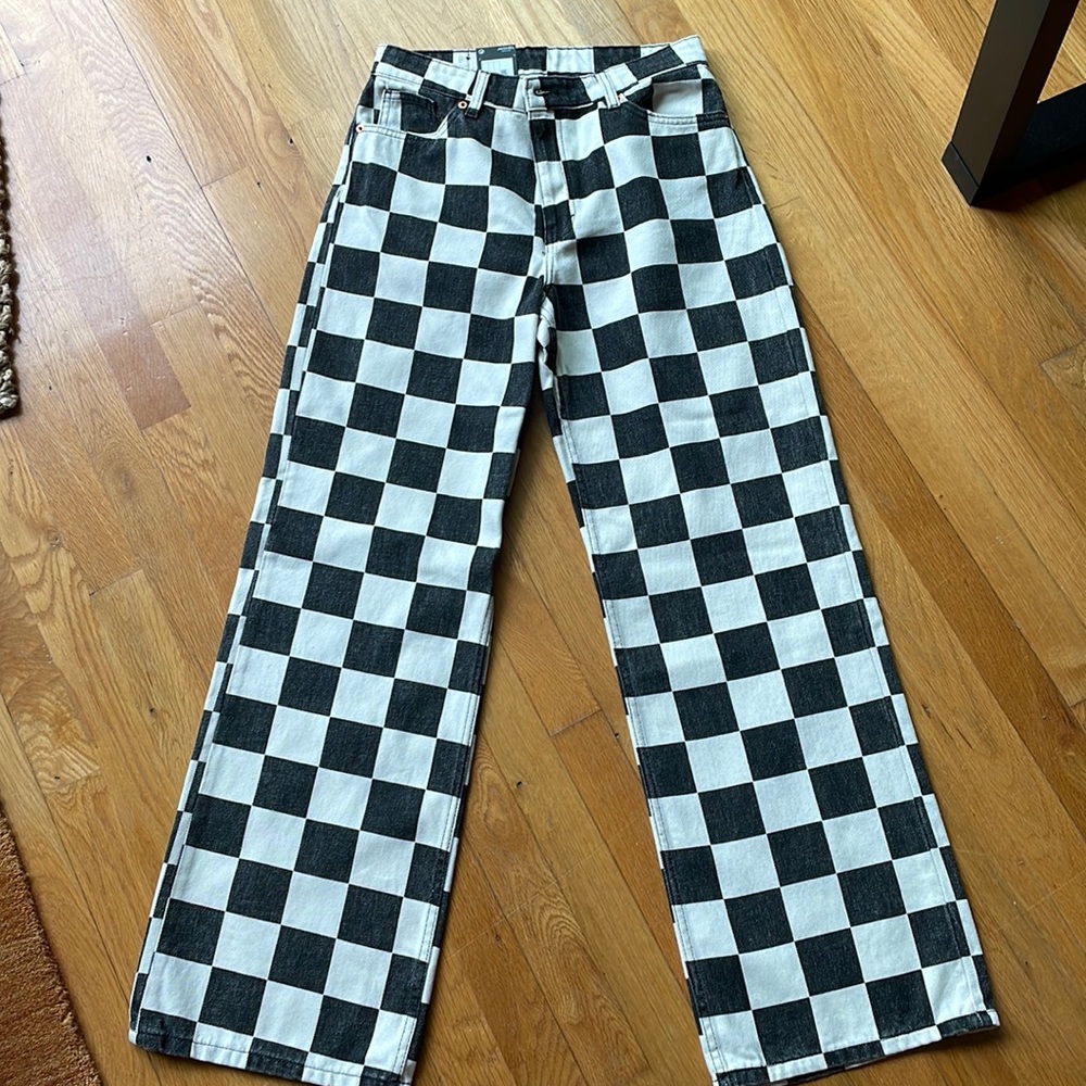 Checkered jeans